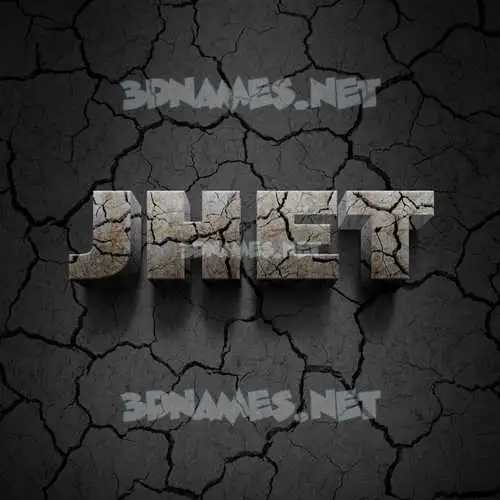 jhet in Cracked Stone style - 3D name wallpaper jhet in Cracked Stone style - 3D name wallpaper