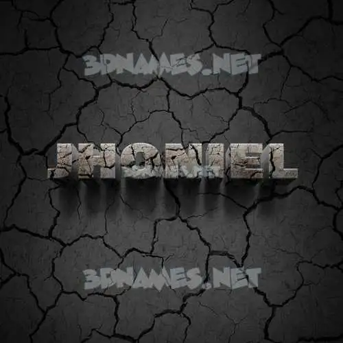 jhoniel in Cracked Stone style - 3D name wallpaper