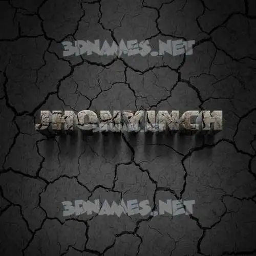 jhonyinch in Cracked Stone style - 3D name wallpaper