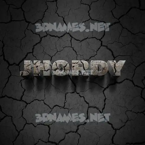 jhordy in Cracked Stone style - 3D name wallpaper