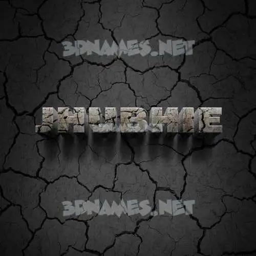 jhubhie in Cracked Stone style - 3D name wallpaper