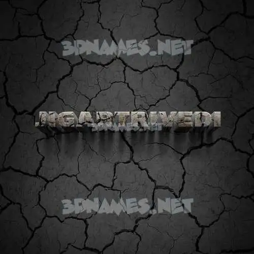 jigartrivedi in Cracked Stone style - 3D name wallpaper