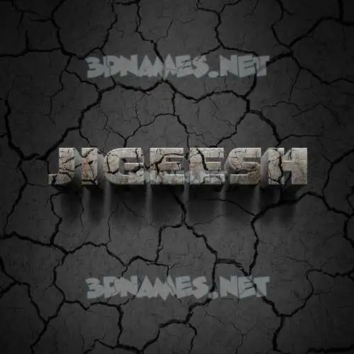 jigeesh in Cracked Stone style - 3D name wallpaper
