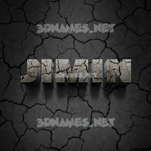 jimin in Cracked Stone style - 3D name wallpaper