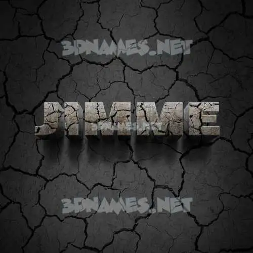 jimme in Cracked Stone style - 3D name wallpaper