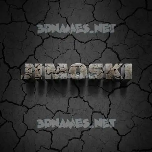 jimoski in Cracked Stone style - 3D name wallpaper jimoski in Cracked Stone style - 3D name wallpaper