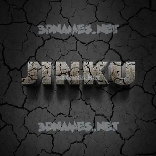 jinku in Cracked Stone style - 3D name wallpaper jinku in Cracked Stone style - 3D name wallpaper