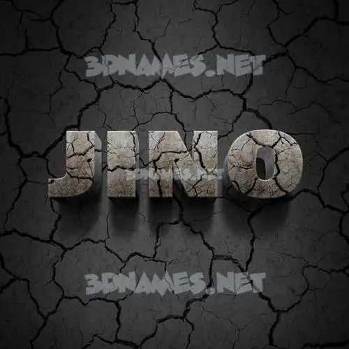jino in Cracked Stone style - 3D name wallpaper jino in Cracked Stone style - 3D name wallpaper