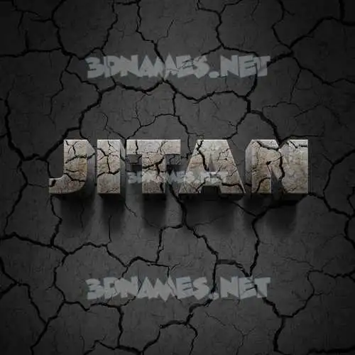 jitan in Cracked Stone style - 3D name wallpaper
