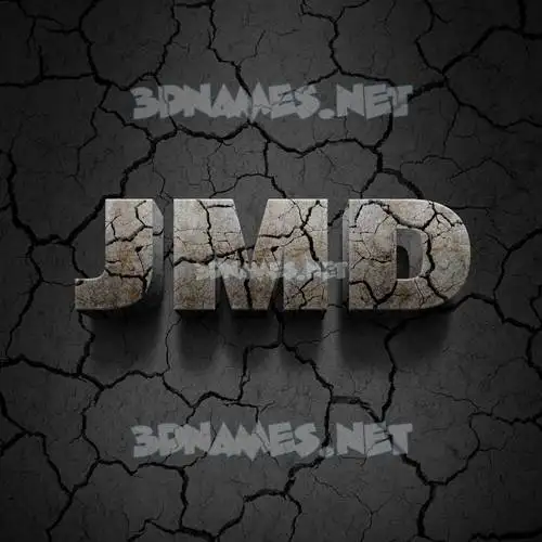 jmd in Cracked Stone style - 3D name wallpaper jmd in Cracked Stone style - 3D name wallpaper