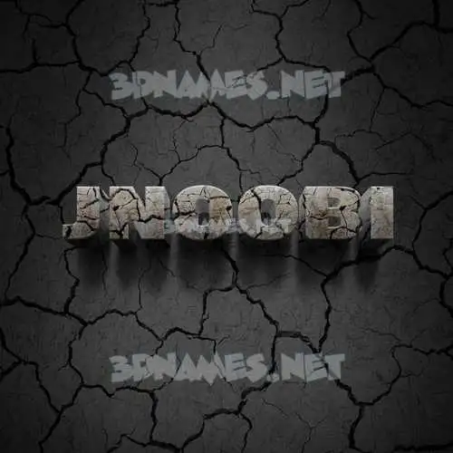 jnoobi in Cracked Stone style - 3D name wallpaper jnoobi in Cracked Stone style - 3D name wallpaper