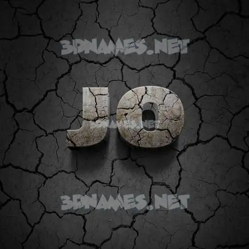 jo in Cracked Stone style - 3D name wallpaper jo in Cracked Stone style - 3D name wallpaper