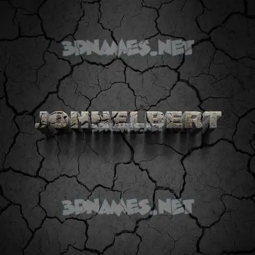 johnelbert in Cracked Stone style - 3D name wallpaper
