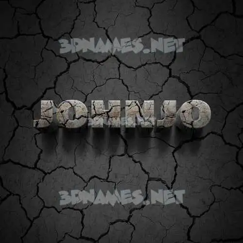 johnjo in Cracked Stone style - 3D name wallpaper johnjo in Cracked Stone style - 3D name wallpaper