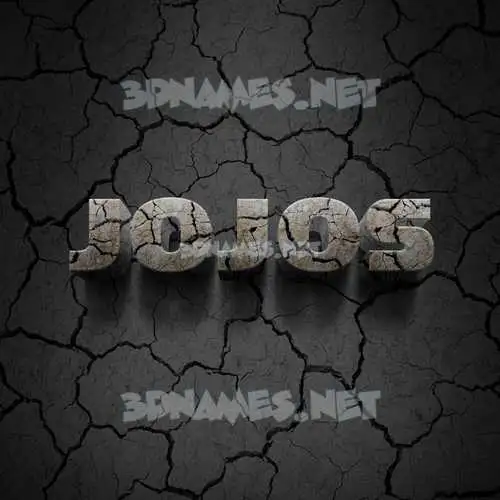 jojos in Cracked Stone style - 3D name wallpaper
