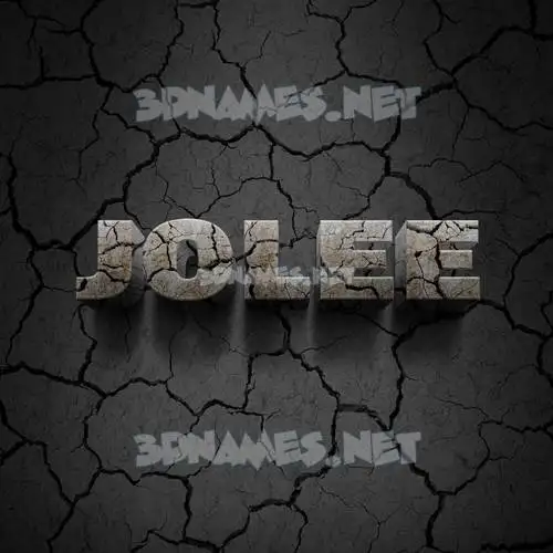 jolee in Cracked Stone style - 3D name wallpaper