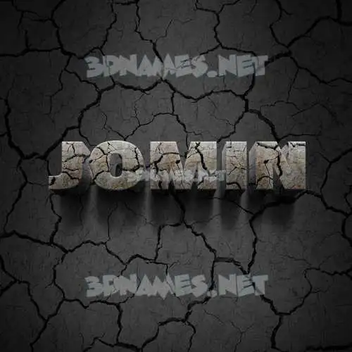 jomin in Cracked Stone style - 3D name wallpaper jomin in Cracked Stone style - 3D name wallpaper