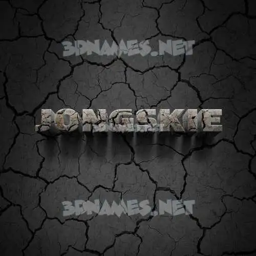 jongskie in Cracked Stone style - 3D name wallpaper