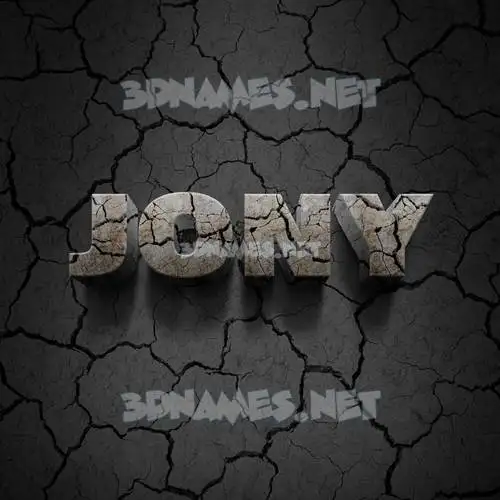 jony in Cracked Stone style - 3D name wallpaper jony in Cracked Stone style - 3D name wallpaper