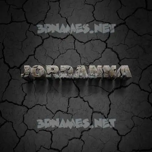 jordanna in Cracked Stone style - 3D name wallpaper