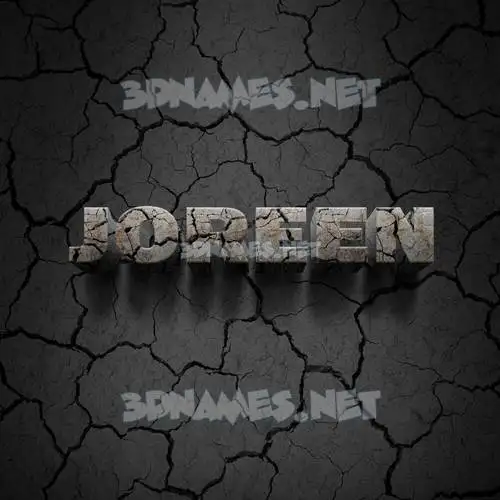 joreen in Cracked Stone style - 3D name wallpaper
