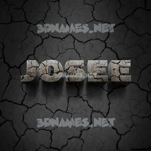 josee in Cracked Stone style - 3D name wallpaper