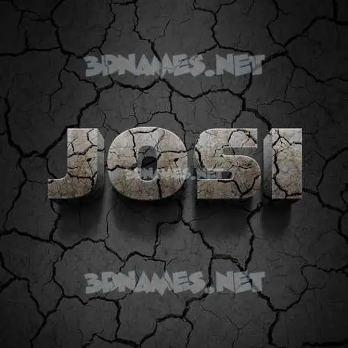 josi in Cracked Stone style - 3D name wallpaper