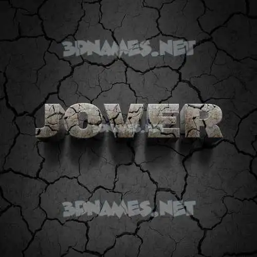 jover in Cracked Stone style - 3D name wallpaper jover in Cracked Stone style - 3D name wallpaper