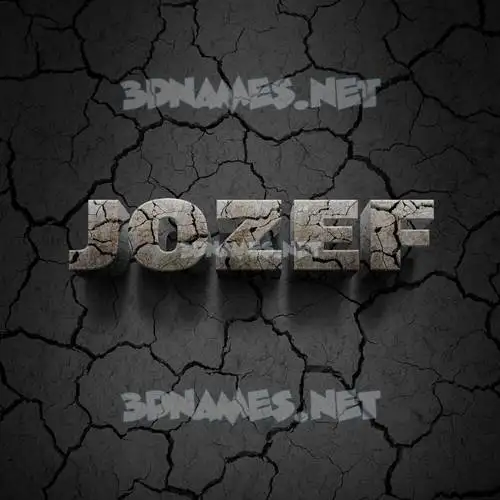 jozef in Cracked Stone style - 3D name wallpaper