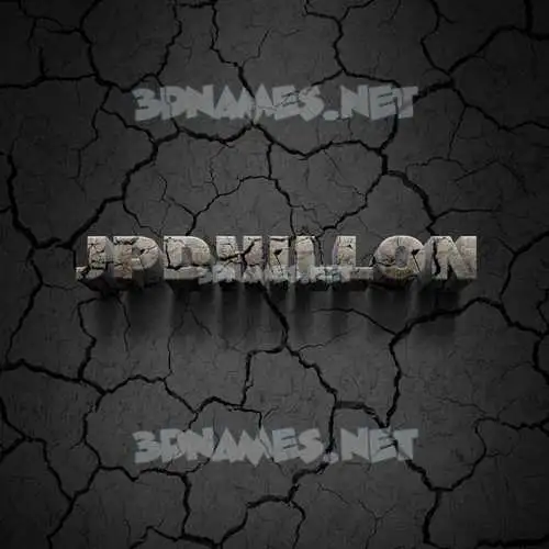jpdhillon in Cracked Stone style - 3D name wallpaper