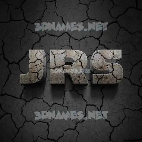 jrs in Cracked Stone style - 3D name wallpaper jrs in Cracked Stone style - 3D name wallpaper