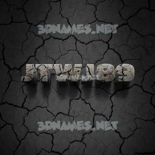 jtwj89 in Cracked Stone style - 3D name wallpaper