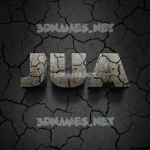 jua in Cracked Stone style - 3D name wallpaper jua in Cracked Stone style - 3D name wallpaper