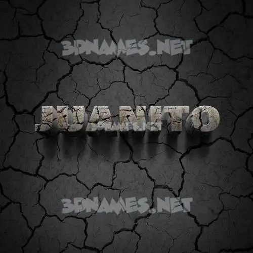 juanito in Cracked Stone style - 3D name wallpaper