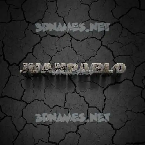 juanpablo in Cracked Stone style - 3D name wallpaper
