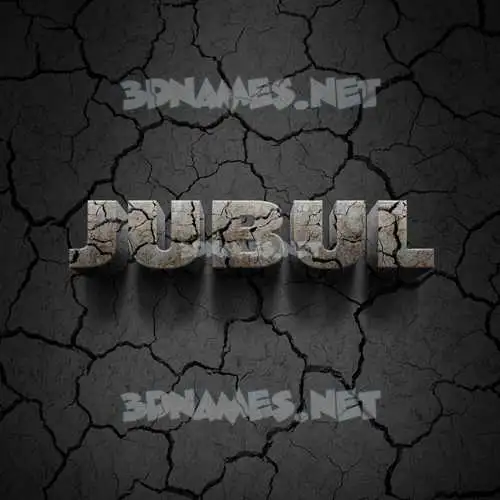 jubul in Cracked Stone style - 3D name wallpaper jubul in Cracked Stone style - 3D name wallpaper
