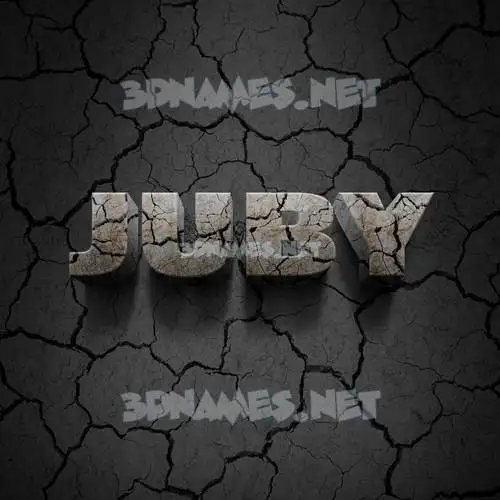 juby in Cracked Stone style - 3D name wallpaper juby in Cracked Stone style - 3D name wallpaper