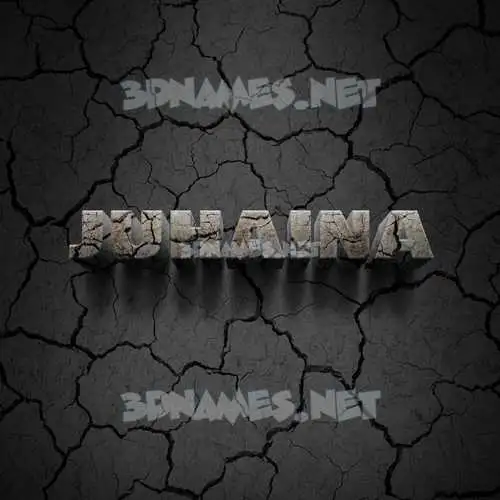 juhaina in Cracked Stone style - 3D name wallpaper