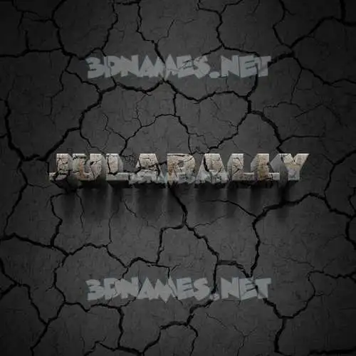 julapally in Cracked Stone style - 3D name wallpaper