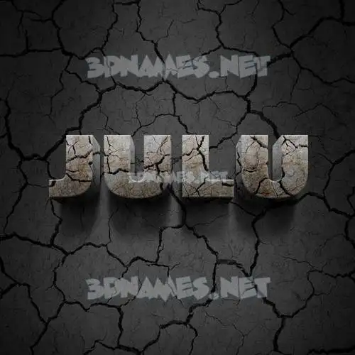 julu in Cracked Stone style - 3D name wallpaper julu in Cracked Stone style - 3D name wallpaper