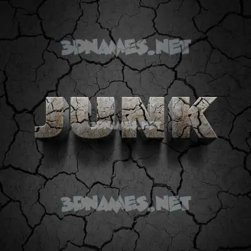 junk in Cracked Stone style - 3D name wallpaper junk in Cracked Stone style - 3D name wallpaper