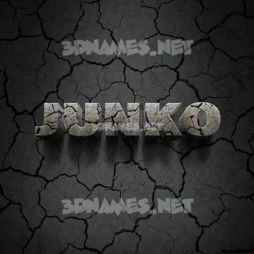 junko in Cracked Stone style - 3D name wallpaper junko in Cracked Stone style - 3D name wallpaper