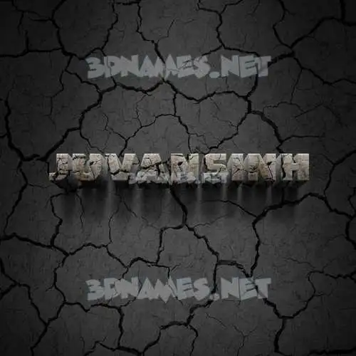 juvansinh in Cracked Stone style - 3D name wallpaper