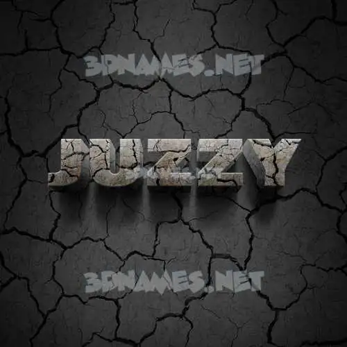 juzzy in Cracked Stone style - 3D name wallpaper