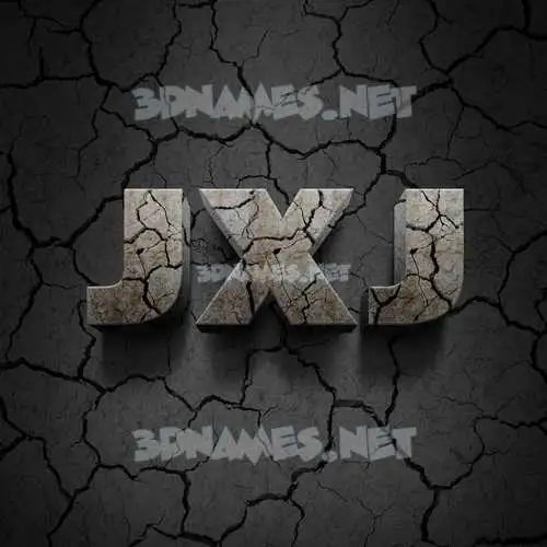 jxj in Cracked Stone style - 3D name wallpaper jxj in Cracked Stone style - 3D name wallpaper