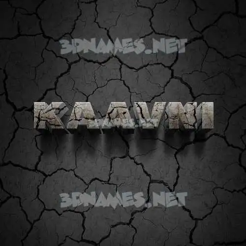 kaavni in Cracked Stone style - 3D name wallpaper