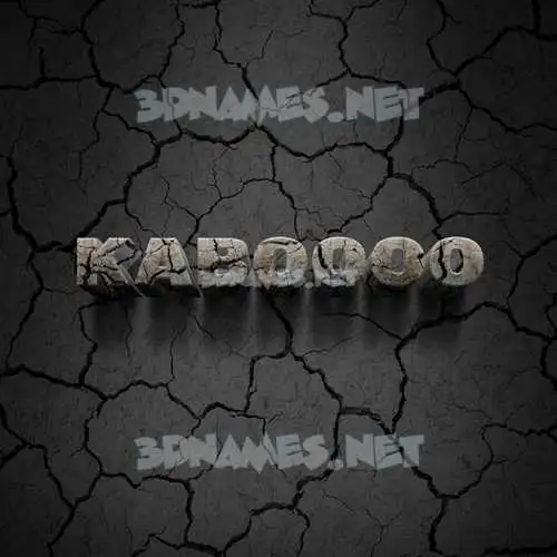 kaboooo in Cracked Stone style - 3D name wallpaper kaboooo in Cracked Stone style - 3D name wallpaper