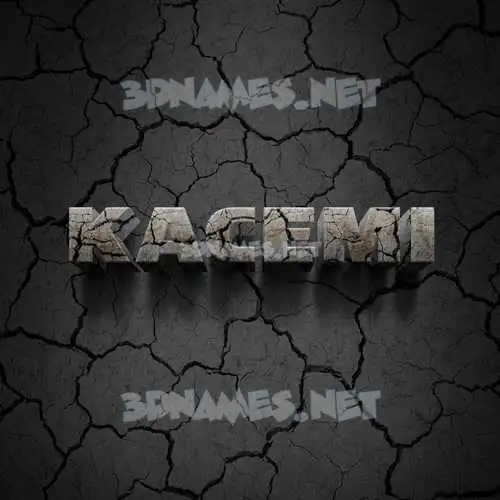 kacemi in Cracked Stone style - 3D name wallpaper kacemi in Cracked Stone style - 3D name wallpaper