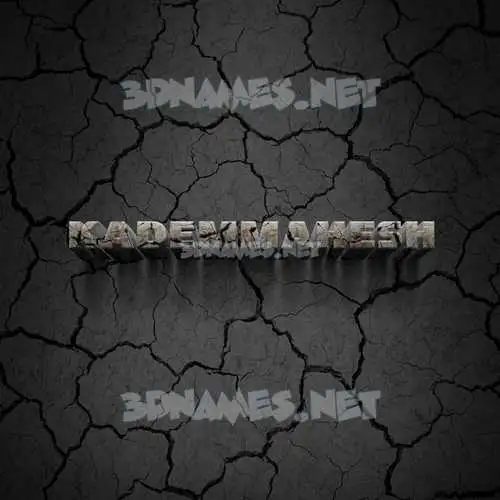 kademmahesh in Cracked Stone style - 3D name wallpaper