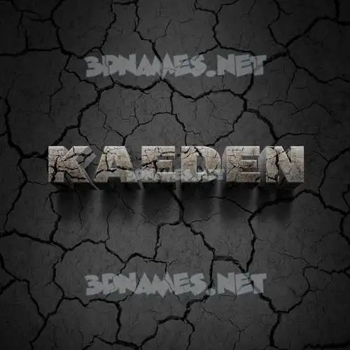 kaeden in Cracked Stone style - 3D name wallpaper